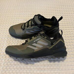 Adidas Terrex Swift R3 GTX Men's Shoes - Olive and Black - Gore Tex